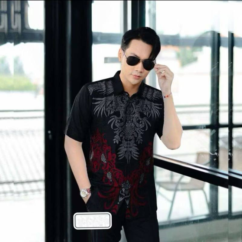 JIRA-kemeja batik pria lengan pendek modern casual medis motif sultan exclusive size M L X XXL