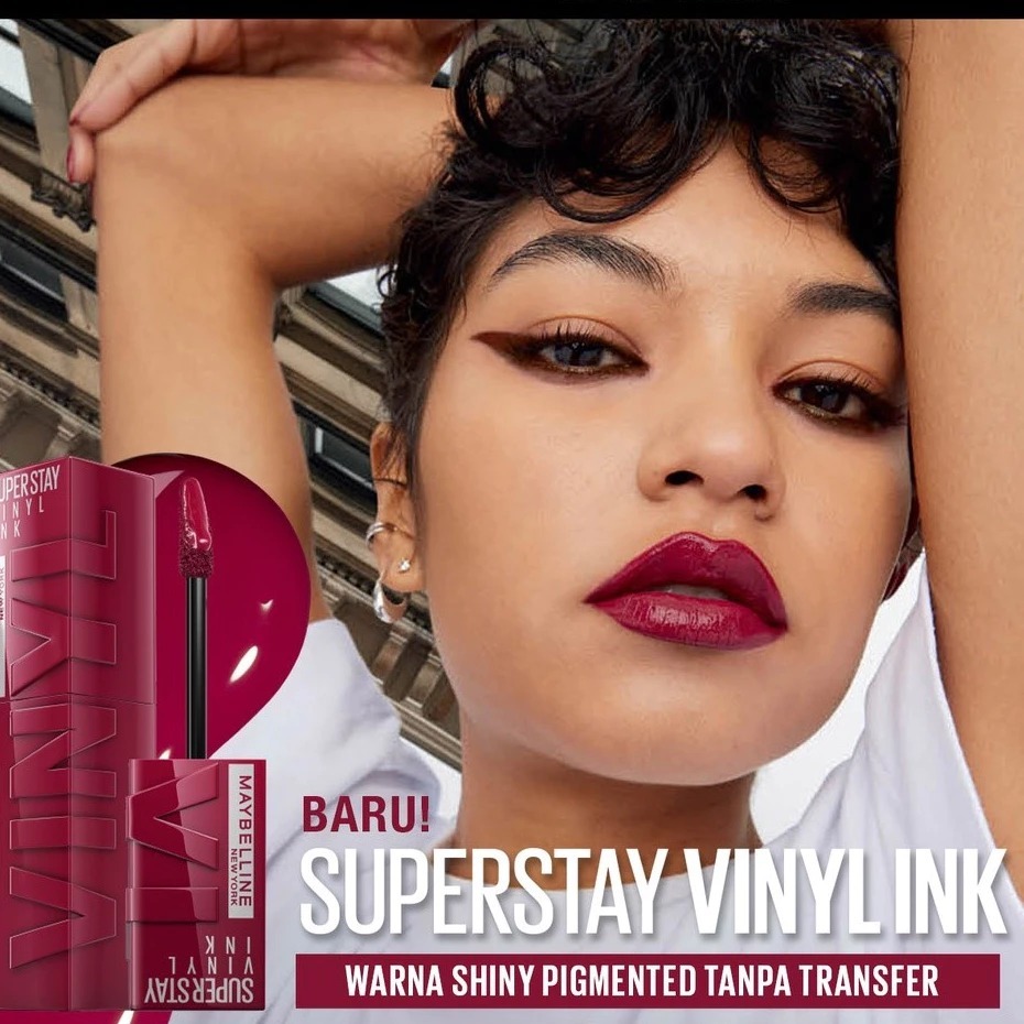 DISKON !!!! LIPSTIK Maybelline Superstay Vinyl Ink Matte 16 Jam