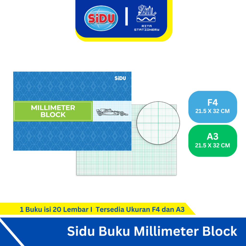

Sidu Millimeter Block F4 Sedang Kecil / A3 besar Satuan Eceran