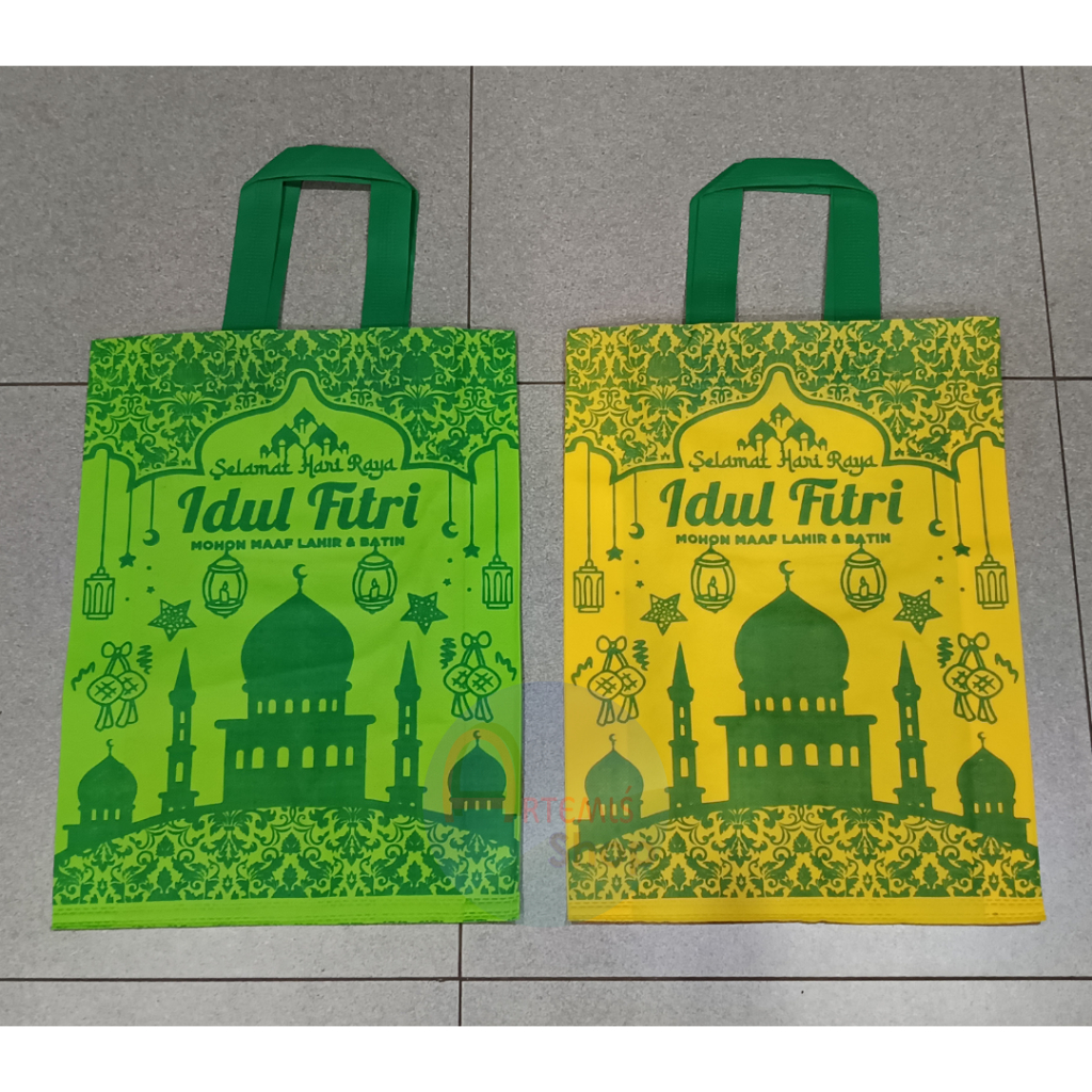 

Tas Kain Spunbond Lebaran Idul Fitri Sedang Size M 30 x 40 cm Isi 12 Pcs