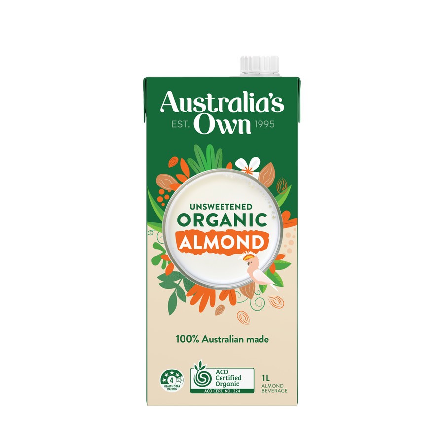 Australia's Own Organic Milk Susu Almond 1 Liter