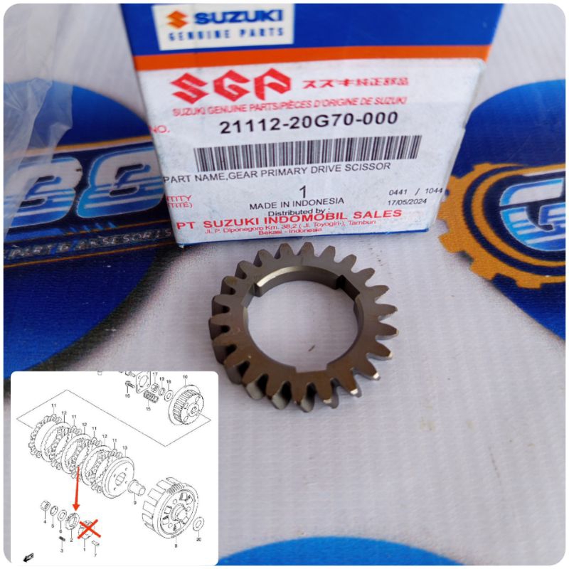 GIGI PRIMARY /GEAR PRIMAR TIPIS SHOGUN 125 R,FL/ARASHI ORIGINAL SGP
