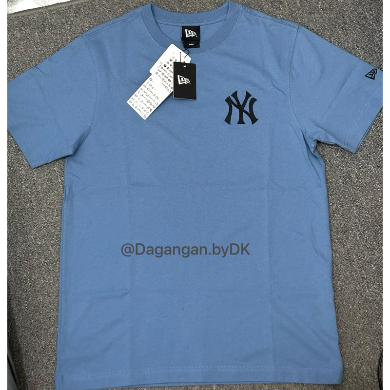 Kaos New*Era Yankess 3D Bordir Original 100% Biru Coral