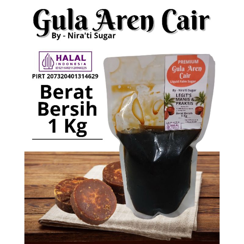 

Nira'ti Aren Sugar - Premium Gula Aren Cair Legit's Manis Dan Praktis 1 Kg