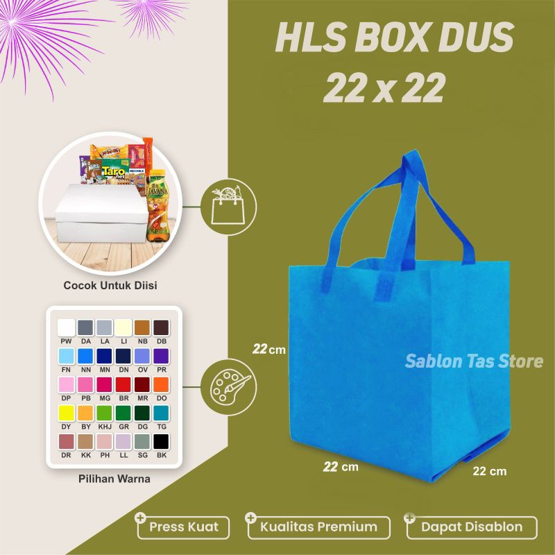 

(Isi 12 pcs) Lusinan Tas Goodiebag Box 22x22 Tas Box Dus Pres Tas Box Nasi Tas Box Hajatan Tas Box Dus Lipat Samping