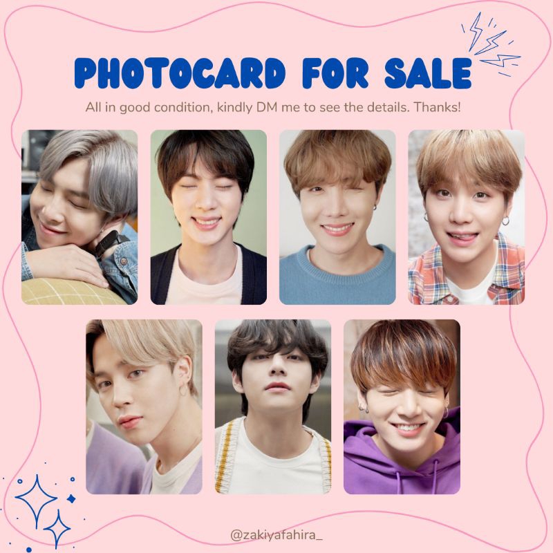 Official BTS Photocard Samsung Galaxy Buds