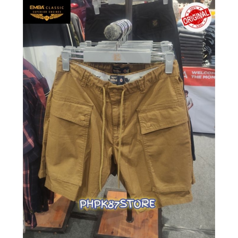 celana pendek pria original merek emba classic