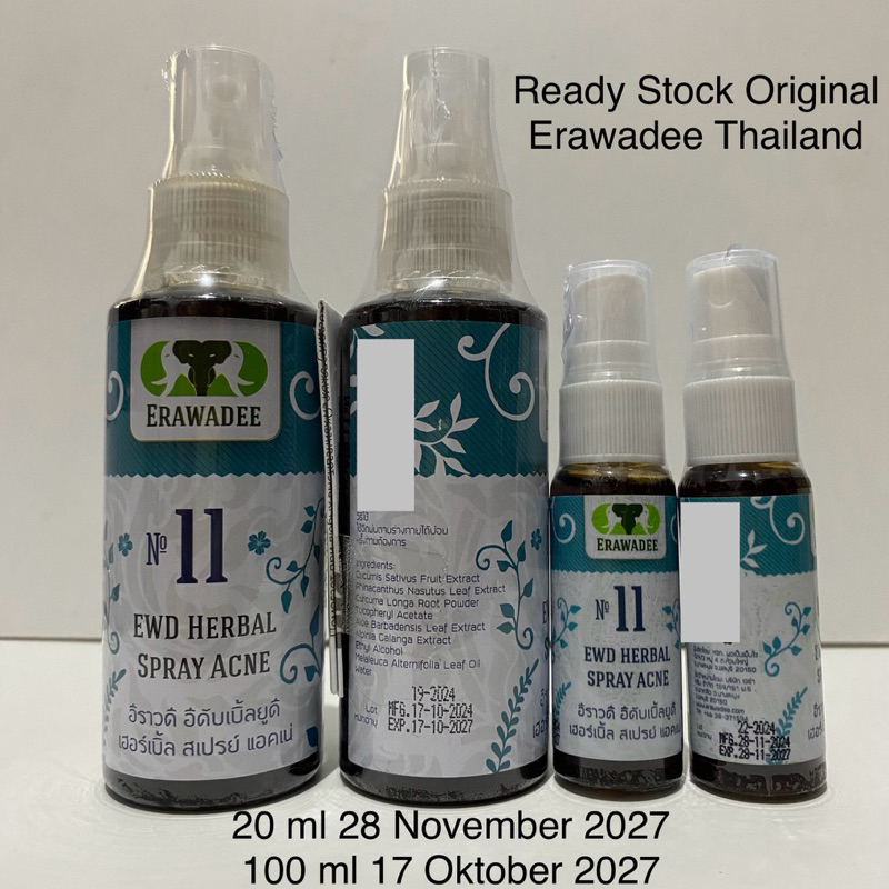 Erawadee 11 EWD Herbal Spray Acne / Original Erawadee Thailand / READY STOCK ERAWADEE BLACK SPRAY AC