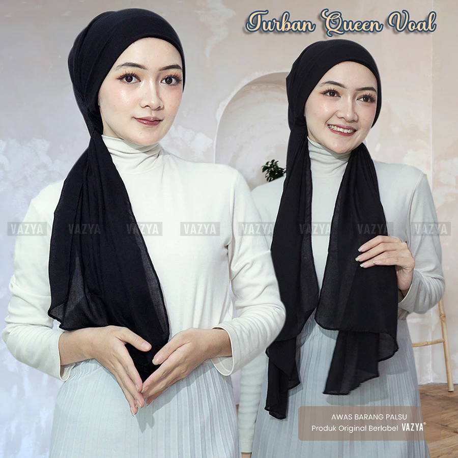 Turban Instan Pesta Dewasa / Turban Instant Queen Voal / Hijab Modis Turban Instan