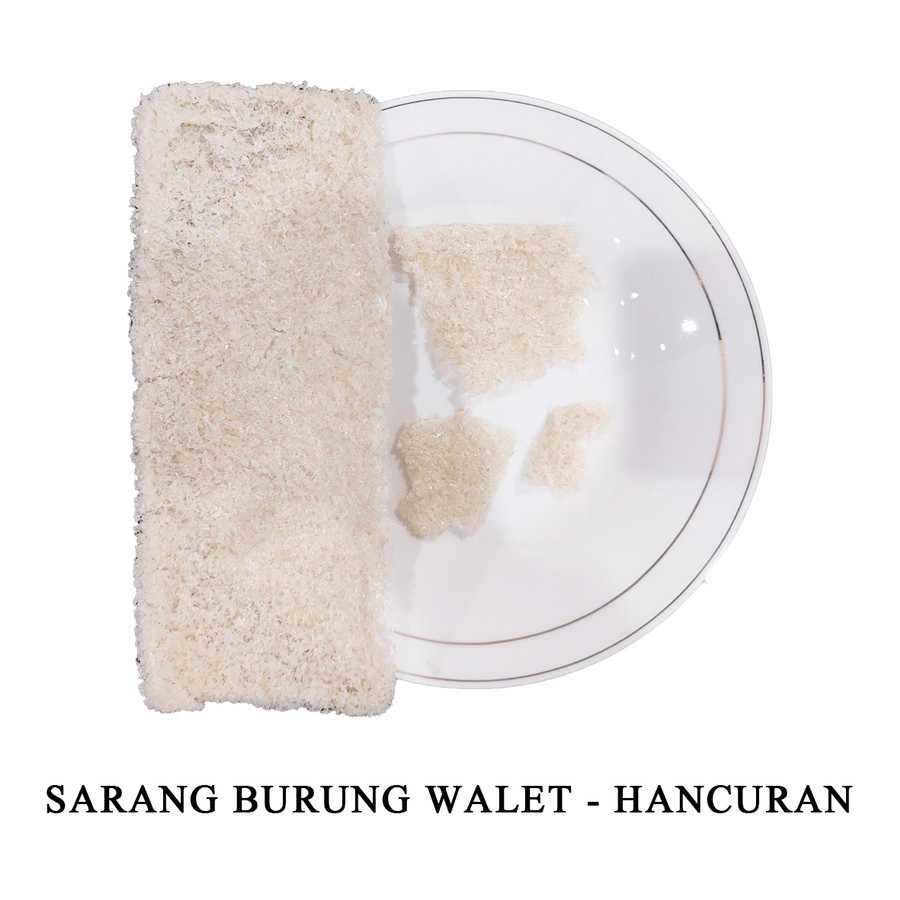 

Sarang burung walet bersih siap makan Hancuran bersih - 20 gram