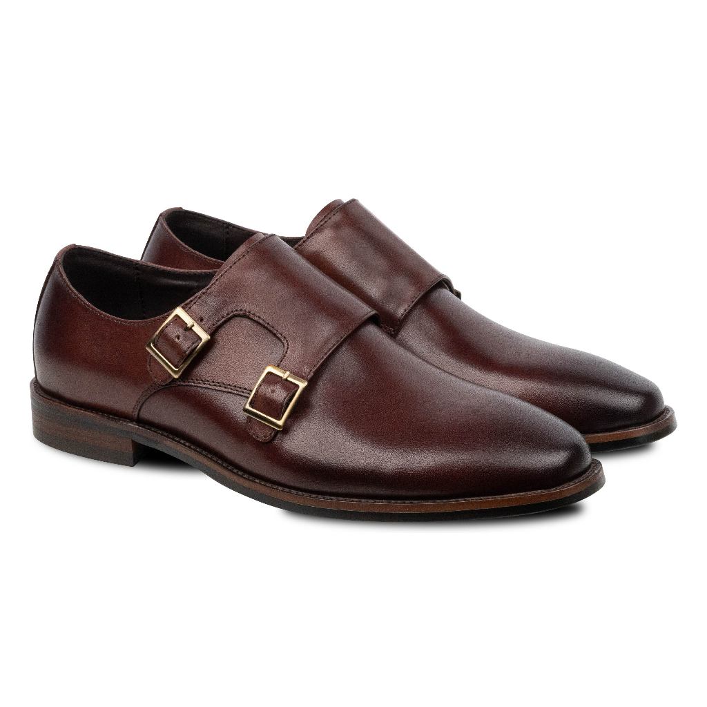 Damian Monkstrap Brown - Nappa Milano - Sepatu Formal Pria