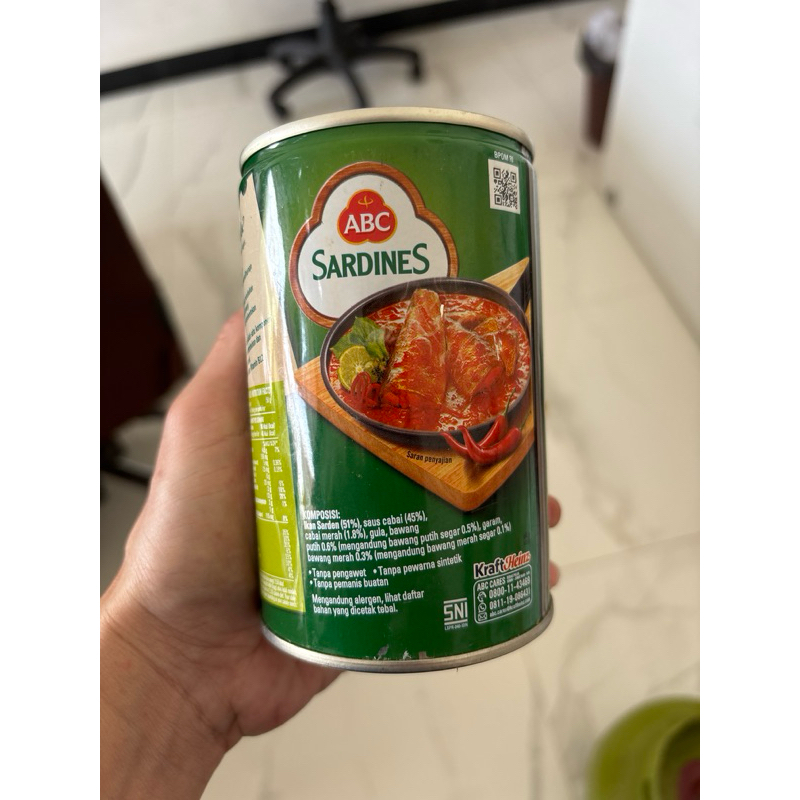 

sardin abc cabai..sardin premium..sardin sangat enak rasanya 425gram