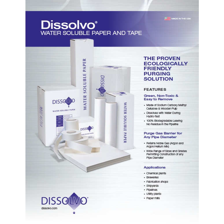 

Heavy Weight Paper Dissolvo WLD-35 No DW215165 15.5" x 165' Original