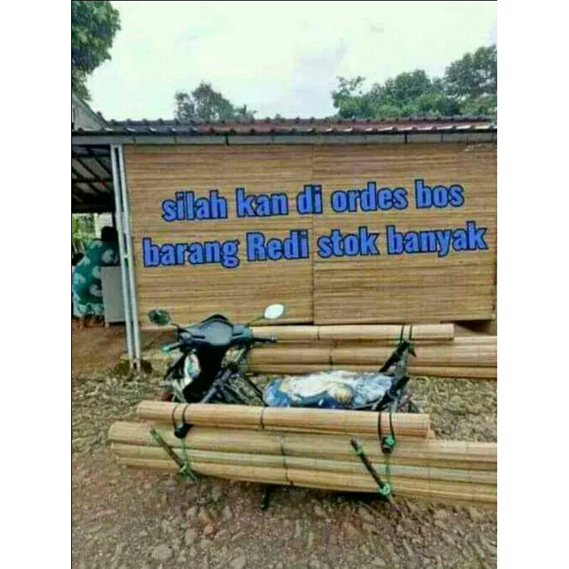 Tirai Bambu Sawit Kerey - Tiray Jendela Alami untuk Dekorasi Rumah