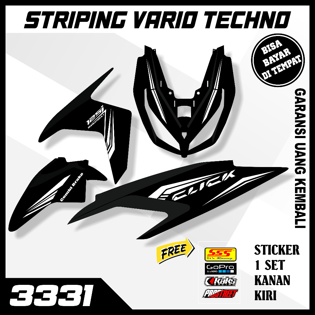 Striping Vario 110 Techno 2009 2010 2011 2012 Motif Simpel Setiker stiker sticker variasi Vario