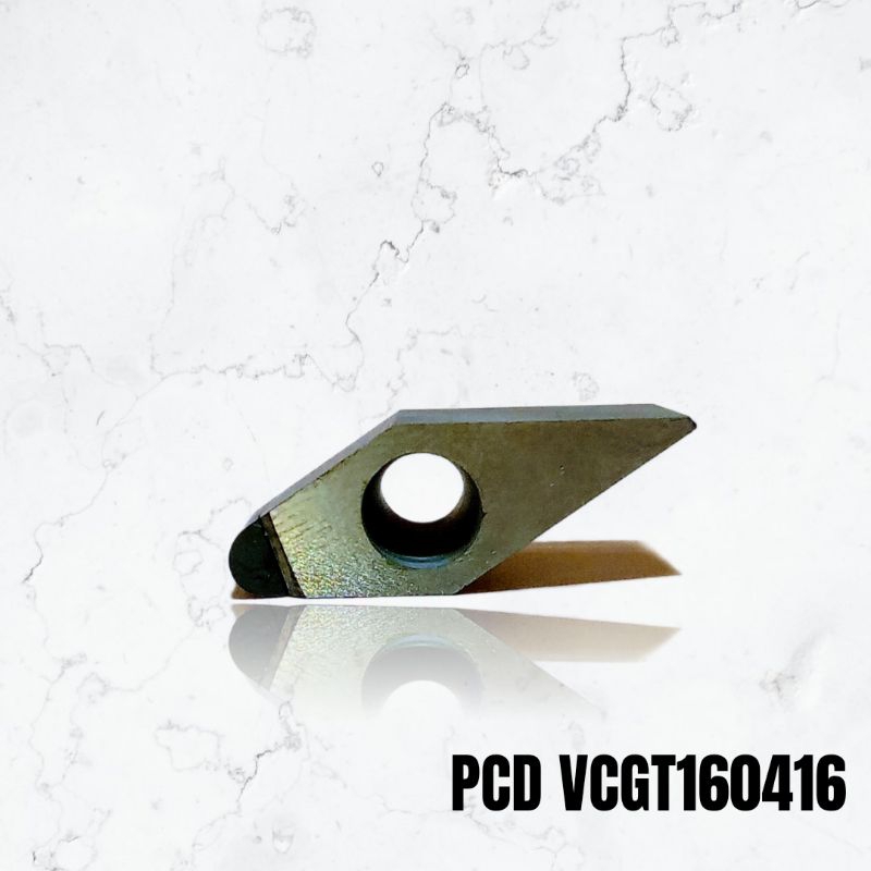 Insert PCD Vcgt160416 Mata pisau bubut Alumunium Kilap VCGT16 VCGT 160416 PCD VCGT 16 bekas