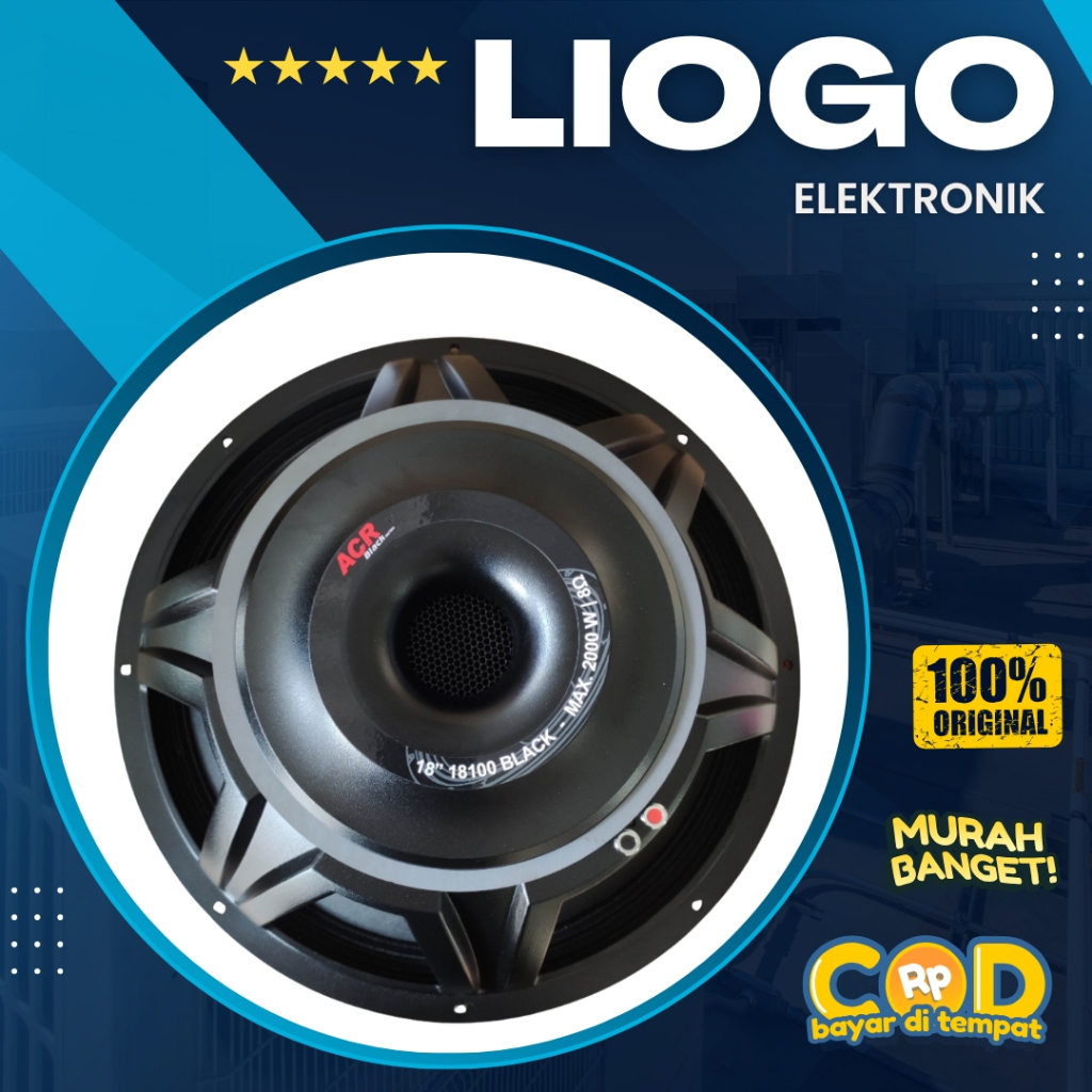 Speaker ACR 18 Inch ACR 18100 Black Series New Subwoofer 18 Inch ACR
