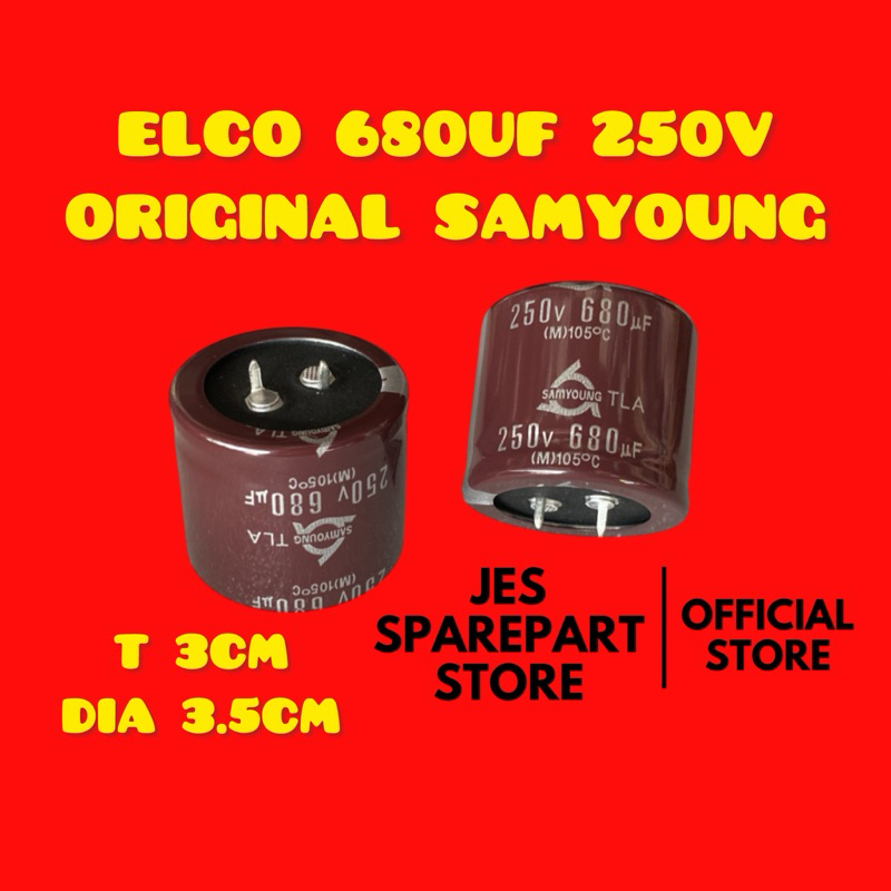 ELCO 680UF 250V ORIGINAL SAMYOUNG
