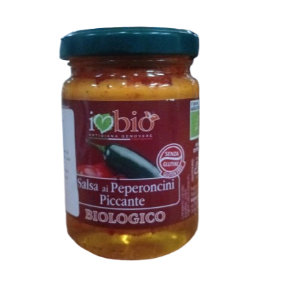 

ARTIGIANA Genovese Organic Hot Chilli Pepper Sauce 130gr - Gluten FREE