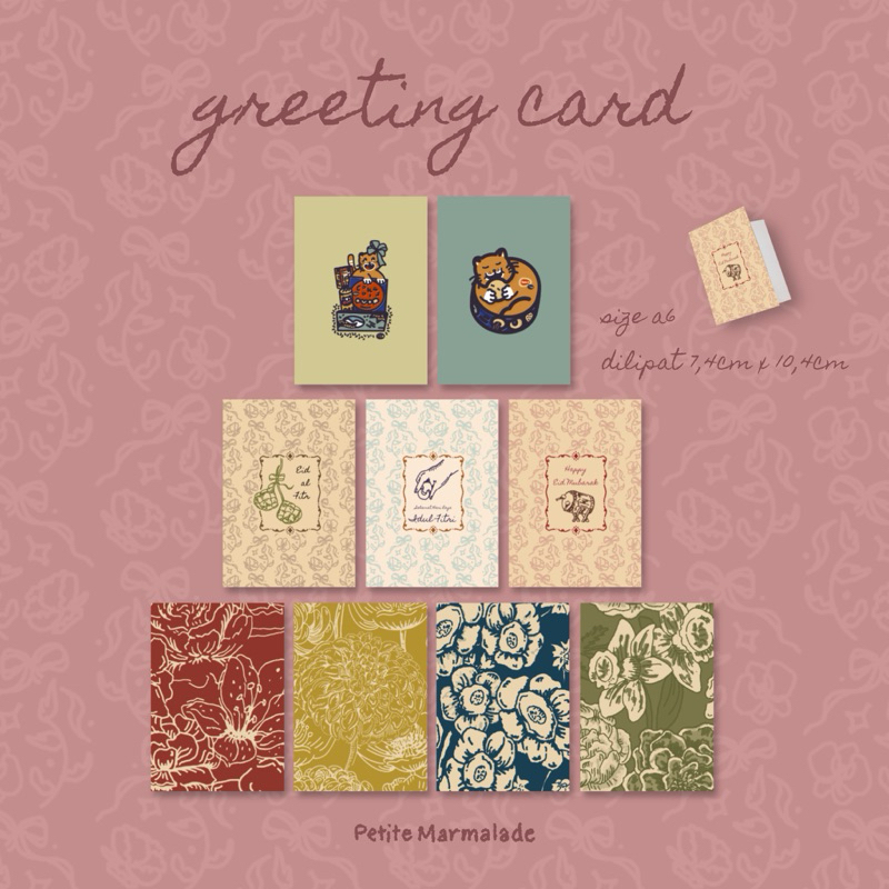 

[Petite Marmalade] Greeting Card / Amplop Lebaran unik 2025 / Angpau aesthetic / coquette / vintage / kucing