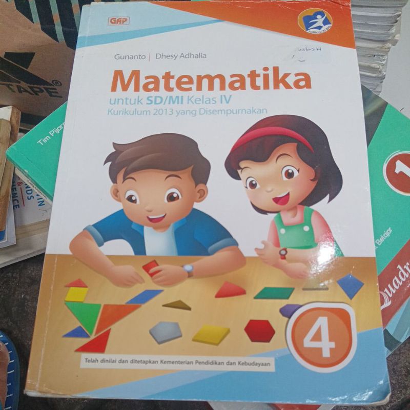 buku matematika GAP Gunanto kelas 4 kurikulum 2013 bekas original