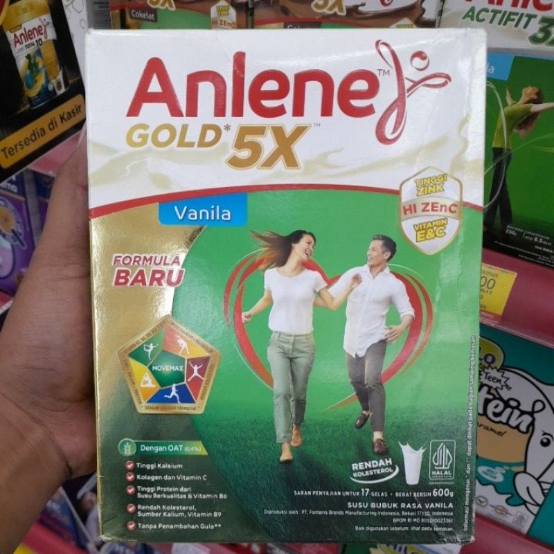 

Anlene gold 5x rasa vanila coklat original 600g