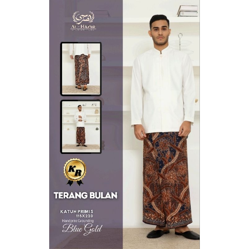 TERBARUsarung batik AlHazmi kudusan seri KR edisi motif TERANG BULAN
