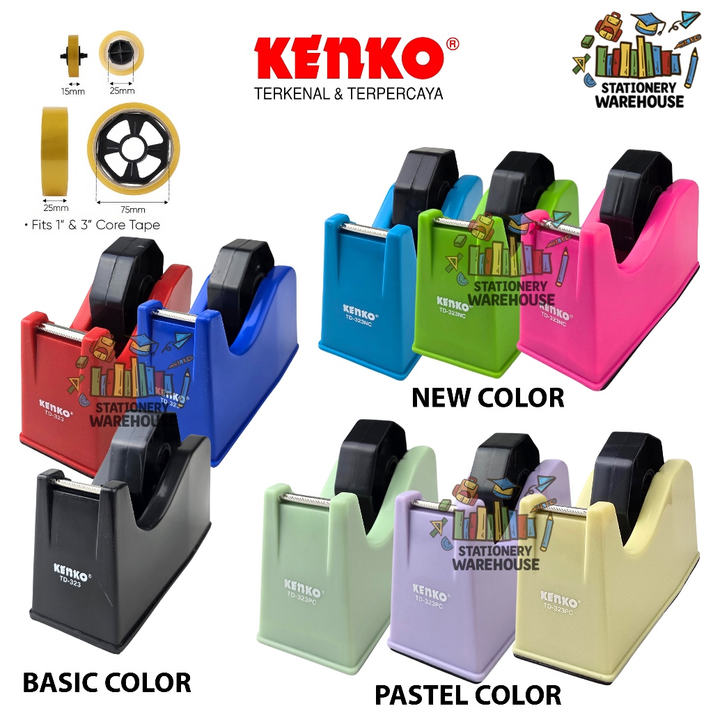 

Al Tape Dispenser Kenko TD-323 TD-323NC TD-323PC / Tape Cutter / Alat Pemotong Lakban