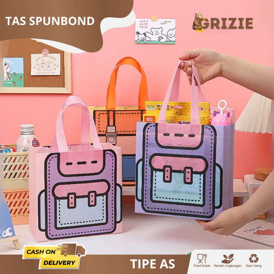 Tas Belanja / Tas Spunbond Besar / Goodie Bag Spunbond Besar / Spoundbond Bag Jumbo / Tas Belanja Sp