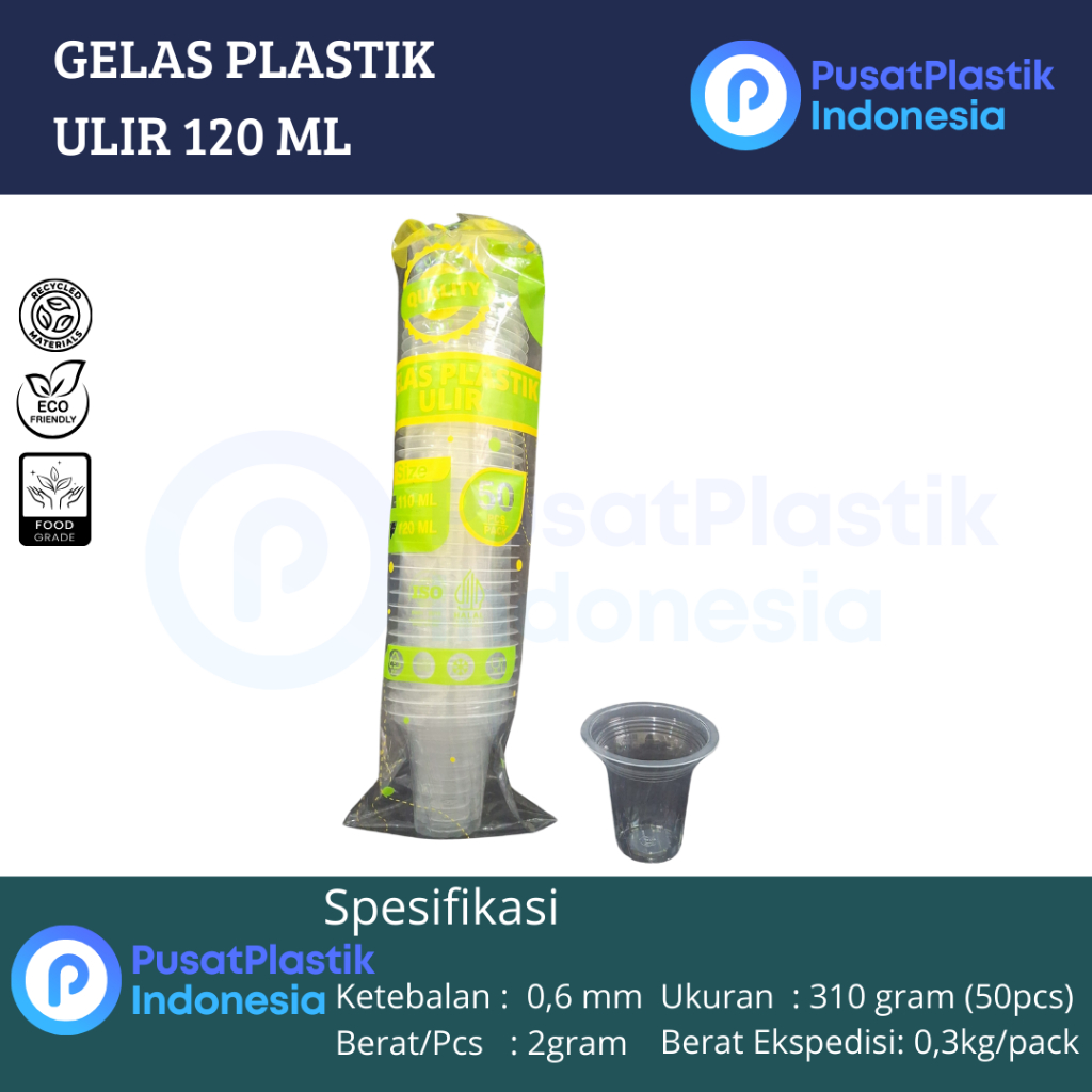 Gelas Plastik Eskrim Jagung Jasuke Cup Ulir Tiptop 120ml Isi 50pcs