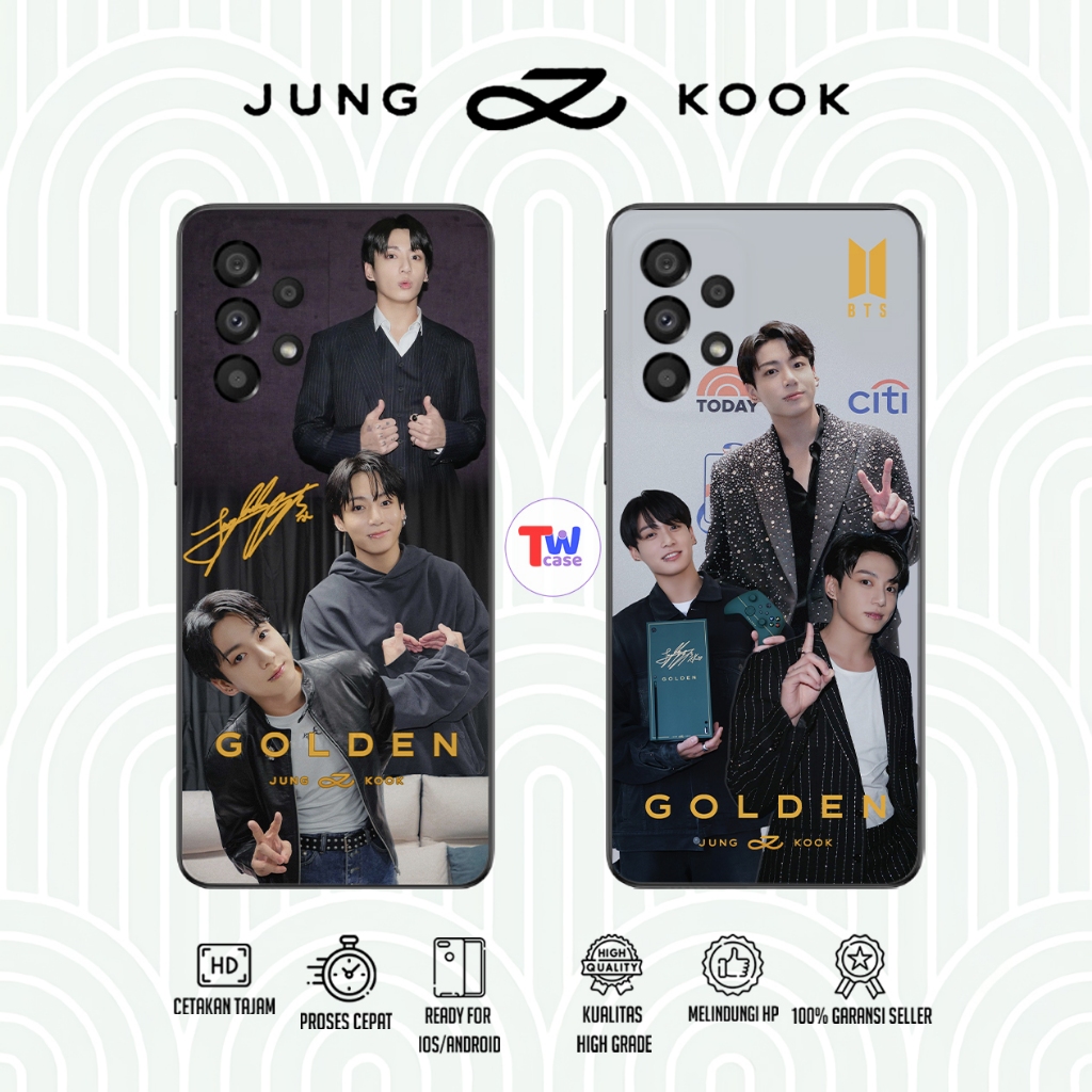 Casing HP BTS Jungkook GOLDEN Keren Blackmatte HD Keren Ganteng IPHONE SAMSUNG DLL