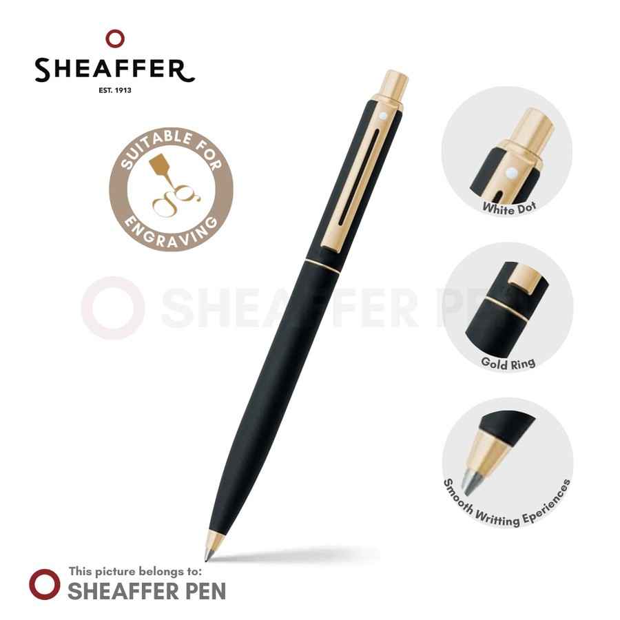 

GOLD - Sheaffer Sentinel 327 BP - Matte Black Featuring Gold Trim