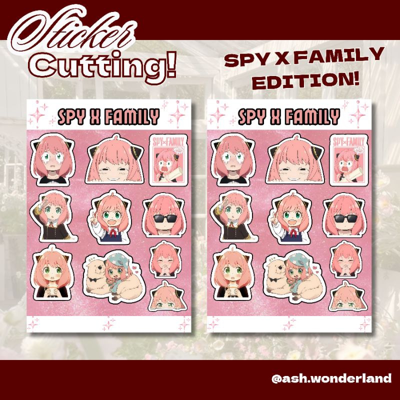 

Sticker Cutting!STICKER PACK- SPY X FAMILY EDITION!(READY STOCK!)