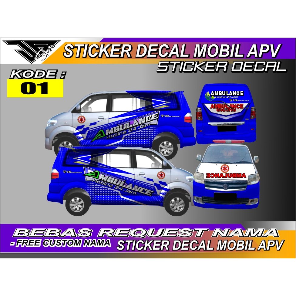 Stiker dedal MOBIL APV PRINTING FULL BODY MOBIL KEREN STIKER DECAL