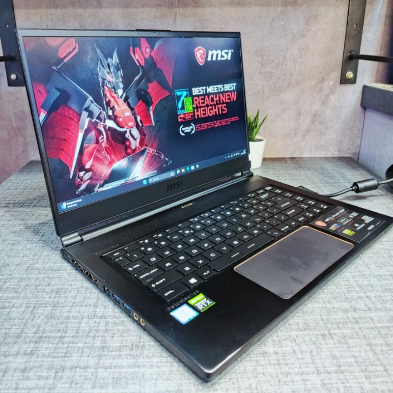 Laptop Gaming MSI GS65 Stealth 9SF Intel Core i7 Gen 9th (9750H) RAM 32GB DDR4 SSD 1TB VGA Nvidia Ge