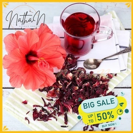 TEH BUNGA KEMBANG SEPATU HIBISCUS FLOWER TEA BY NATHAN GROSIR BEST SELLER 