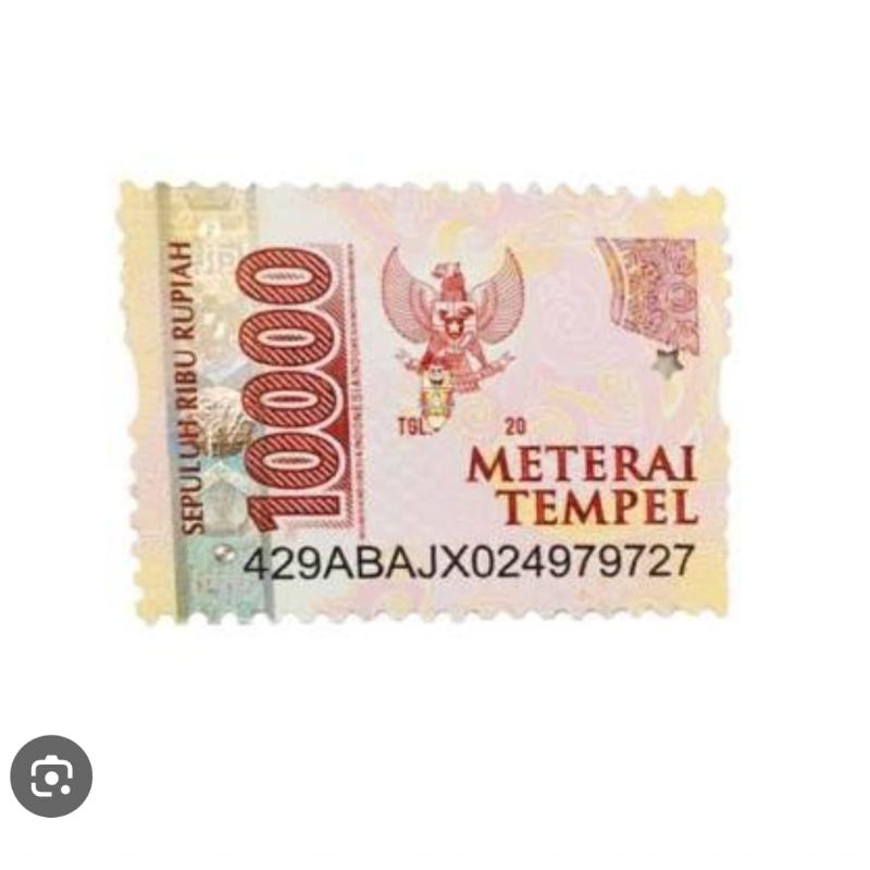 

Meterai 10.000 mterai 10ribu materai Sepuluh Ribu Harga Satuan baru