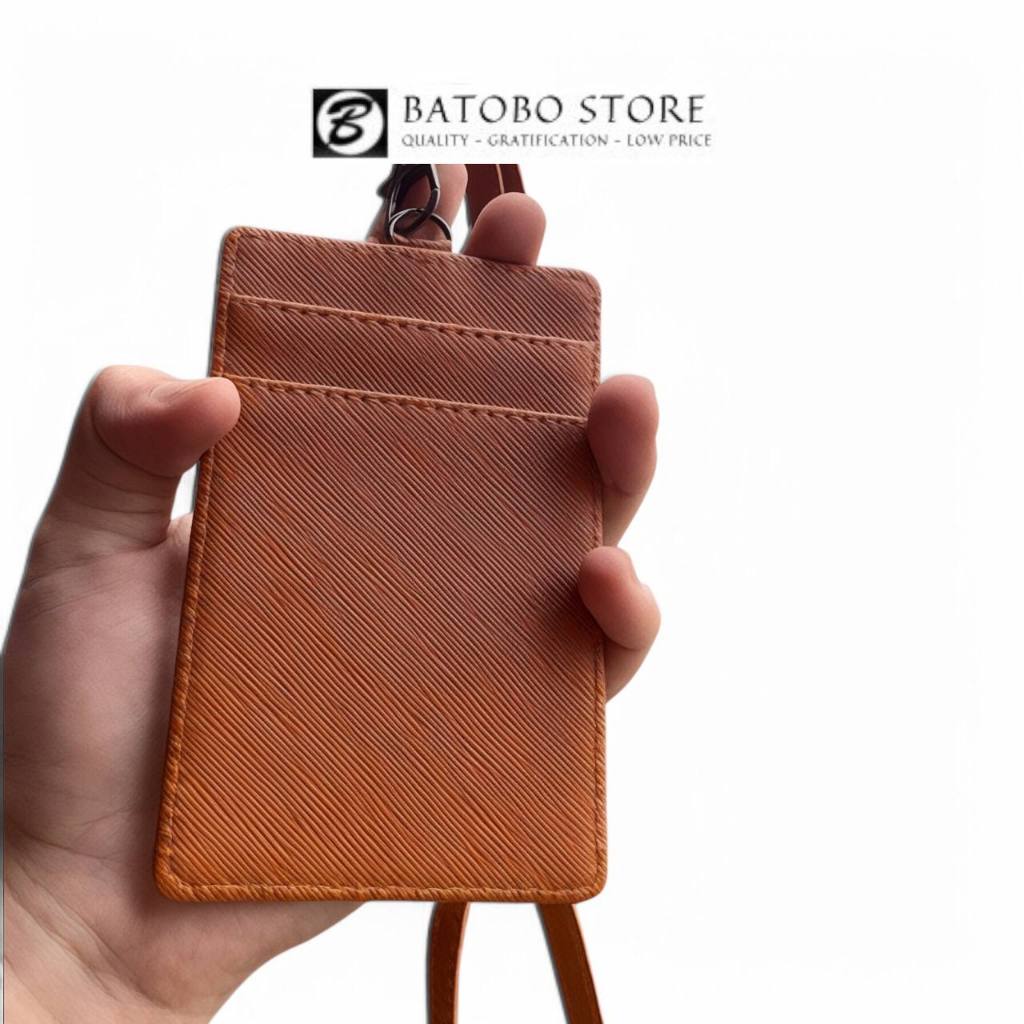 Id Card Holder Kulit Sintetis Dengan Kalung Dk001666 Co
