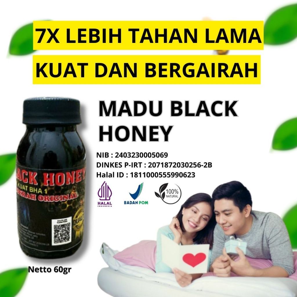 Madu Herbal Black Honey 100% Original BPOM Atasi Masalah Pria & Wanita Kuat Sehat Dan Tahan Lama