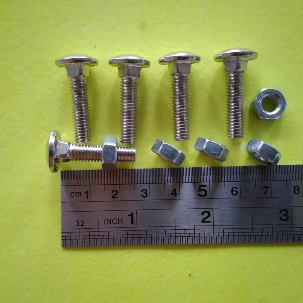 BAUT MUR CB M8x35 STAINLESS/ BAUT M8 X 35 PANJANG 2CM / BAUT 13 KUNCI 13 SUS304 BAUT PAYUNG BUMPER C