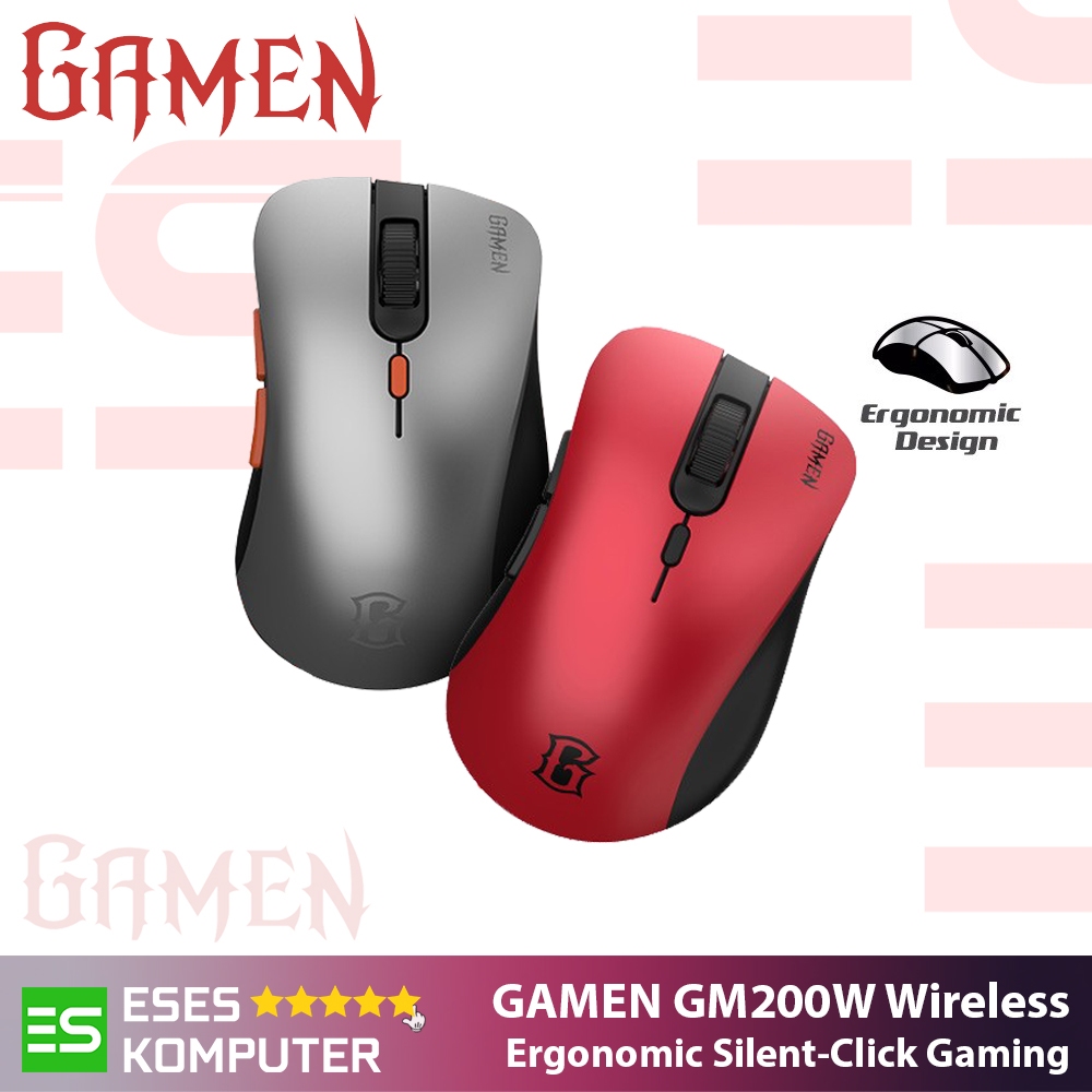Mouse Gamen GM200W Wireless Silent Click Mouse Gaming