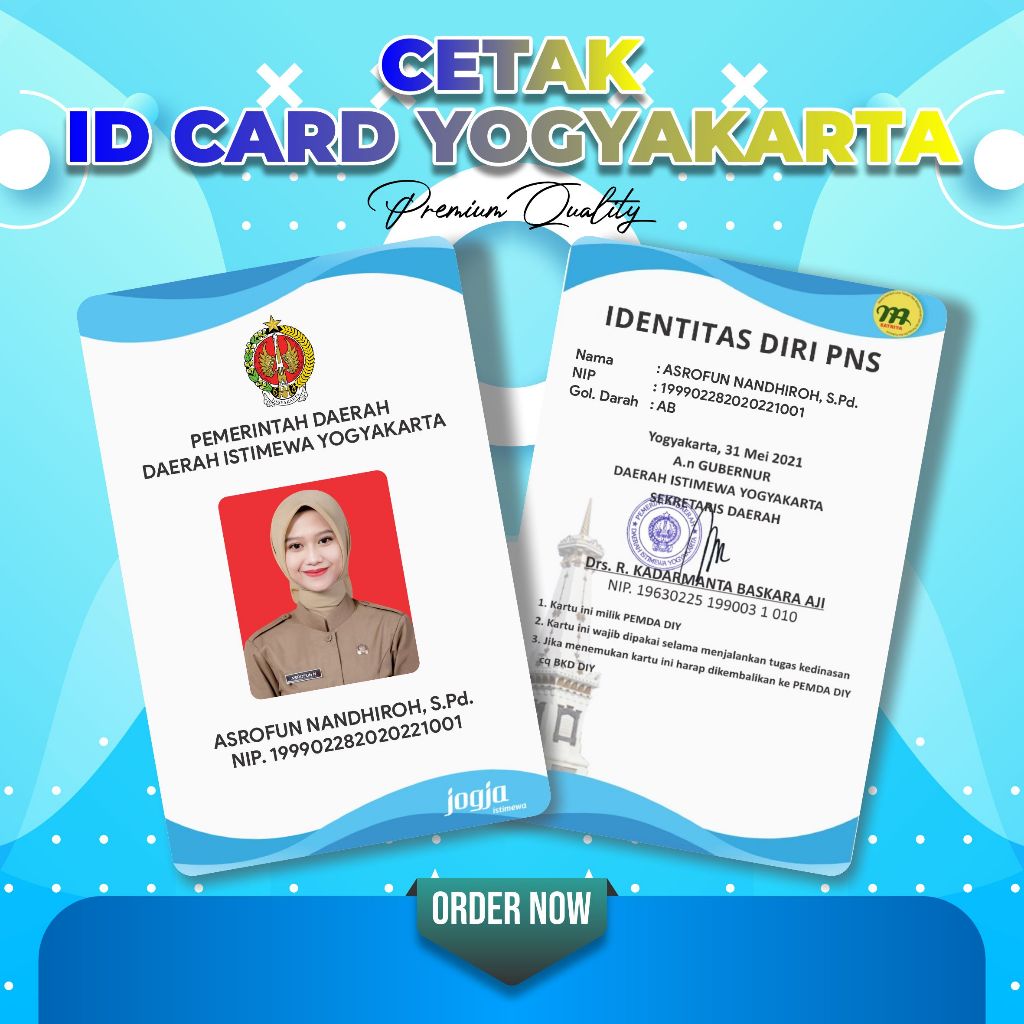 

CETAK ID C4RD PEMDA YOGYAKARTA PREMIUM QUALITY by ASTORE ID OFFICIAL