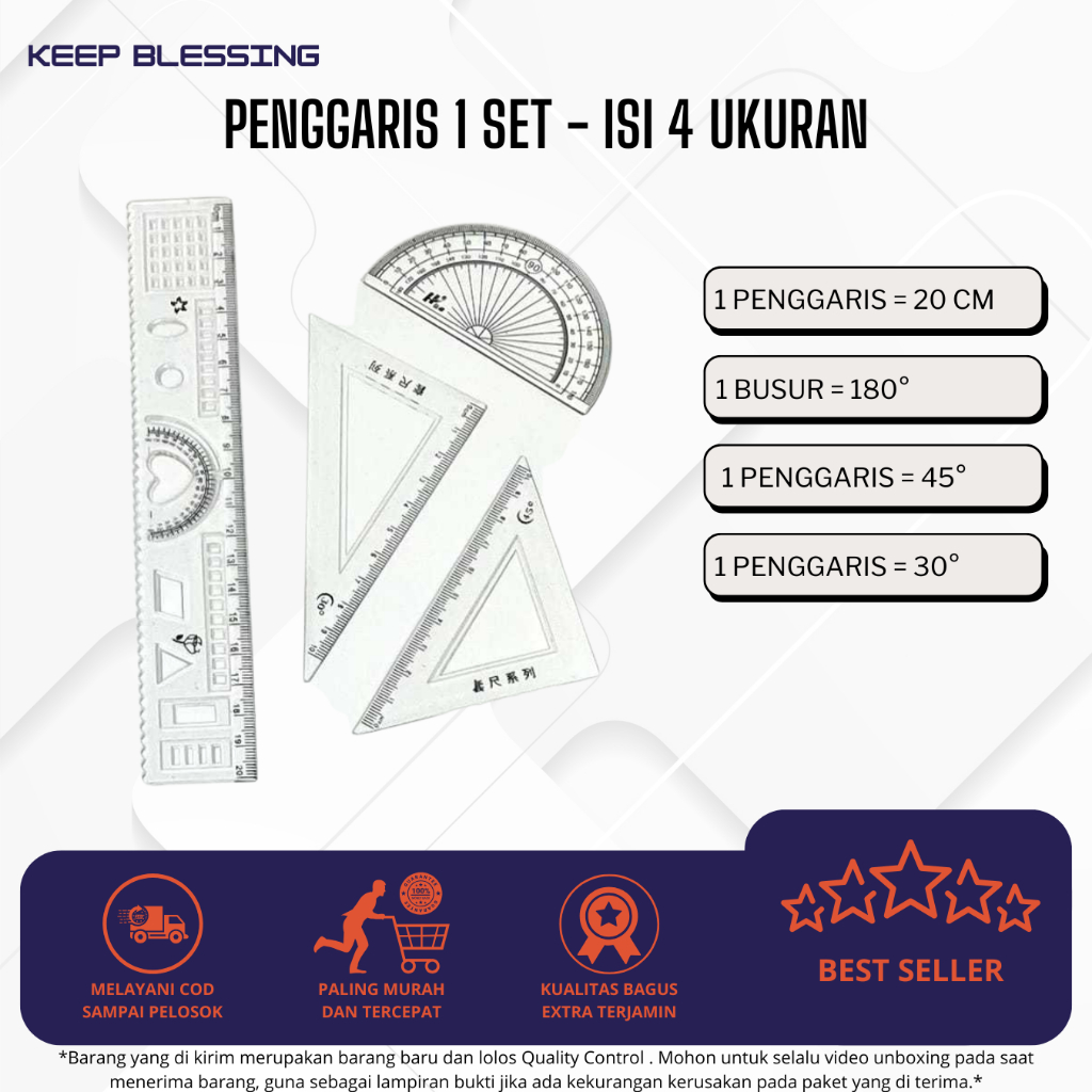 

Penggaris Set (isi 4 pcs) - Garisan - Penggaris Karakter - Penggaris Fancy - Fashion Ruller - Duta Gemilang