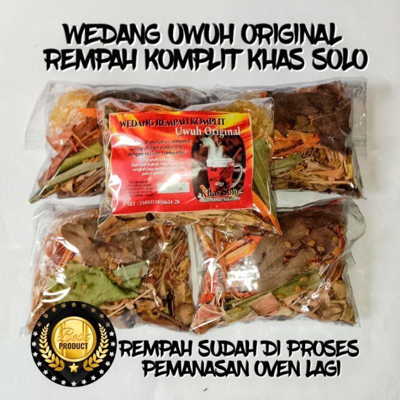 

Wedang UWUH ORIGINAL Rempah Paling Komplit JSR Khas Solo 1Bks/pcs