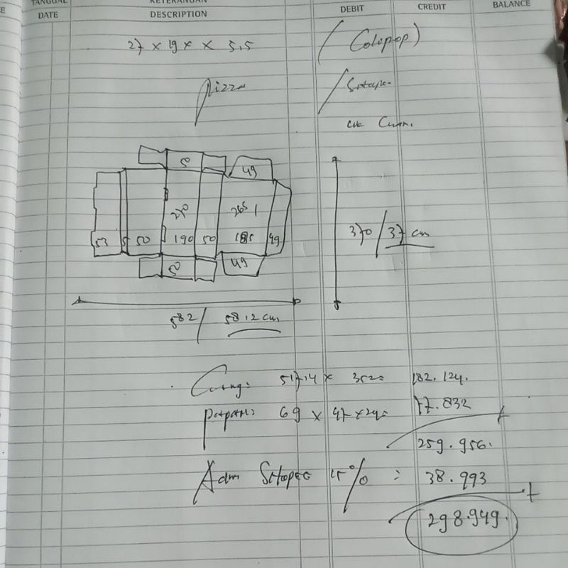 

pisaupond kardus pizza UK luar 27x19x5,5cm sw