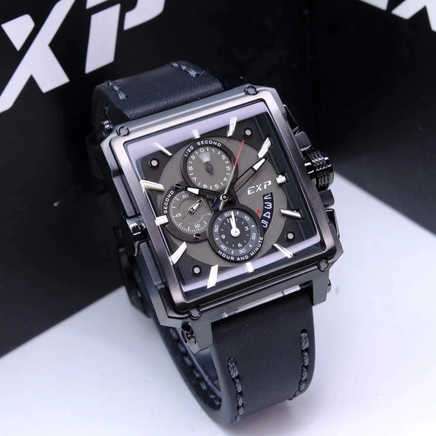 JAM TANGAN PRIA EXPEDITION PERSEGI PANJANG KULIT AUTOMATIC BATERAI E 6826 SPORT ORIGINAL 6618 6731 6
