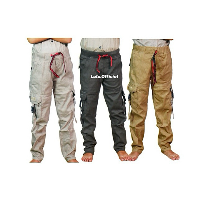 Celana chinos cargo/ celana chinos anak laki laki/ celana anak laki laki/ celana katun anak laki lak