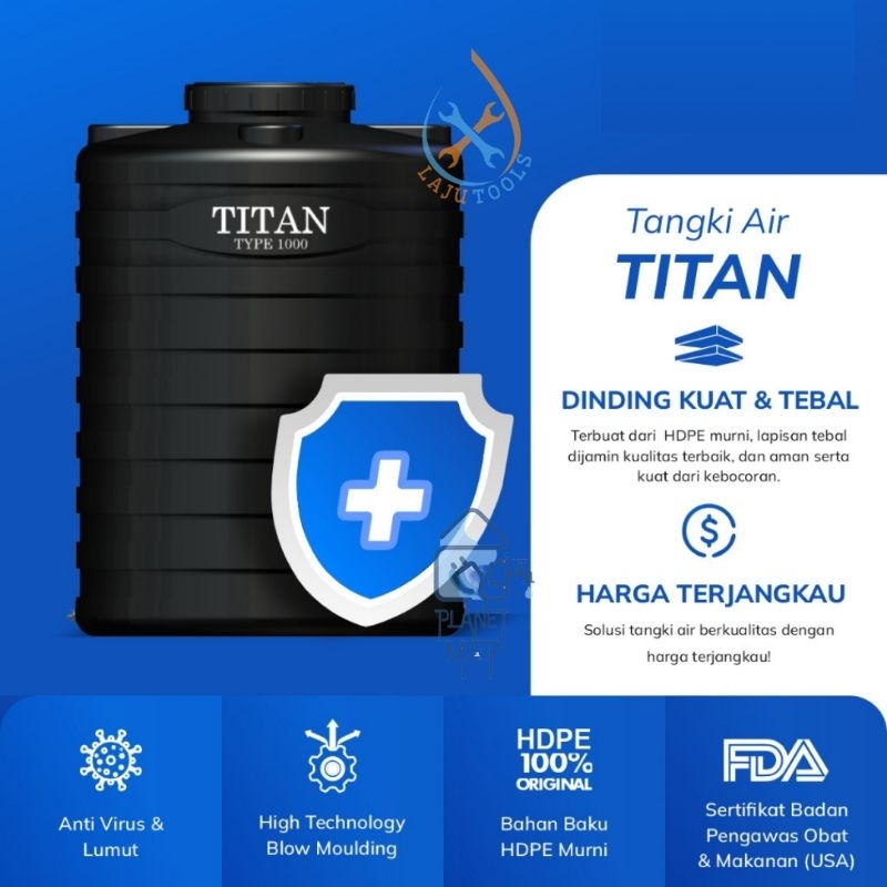 Tangki / Toren / Tandon Air Titan Blow Tidak Berbau & Higienitas