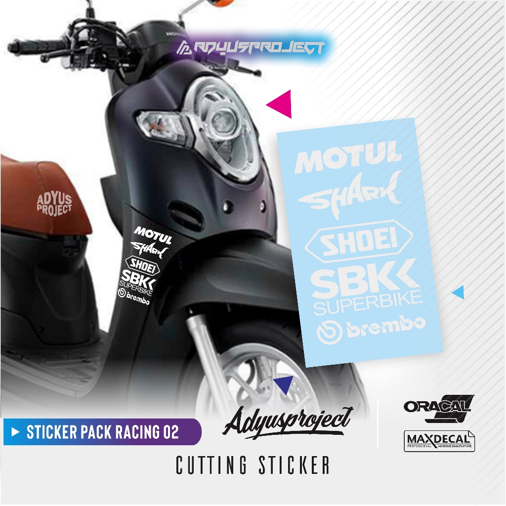 Sticker Racing Pack | Sticker Racing Pack Cutting Stiker | Racing 02 Sticker Motor Mobil