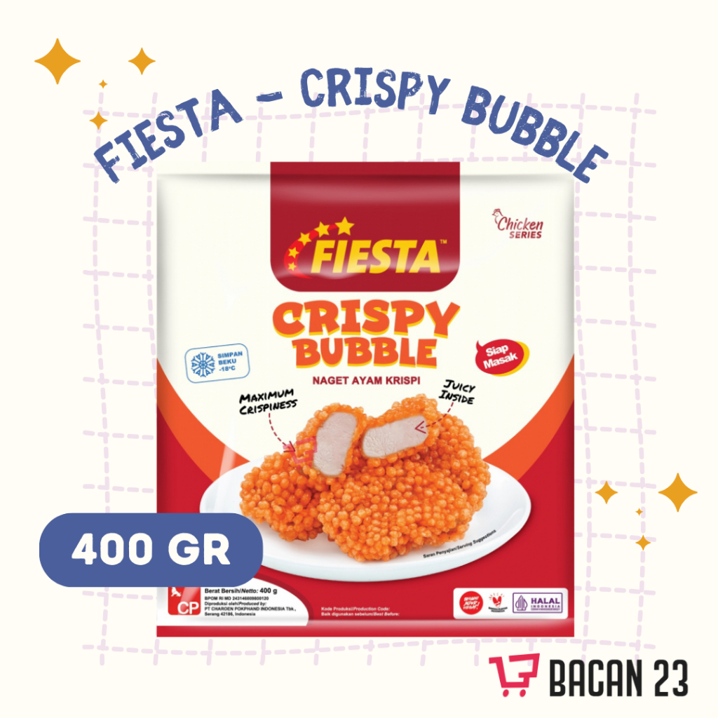 

Fiesta Crispy Bubble Nugget Ayam (400 gr) Naget Ayam Krispi